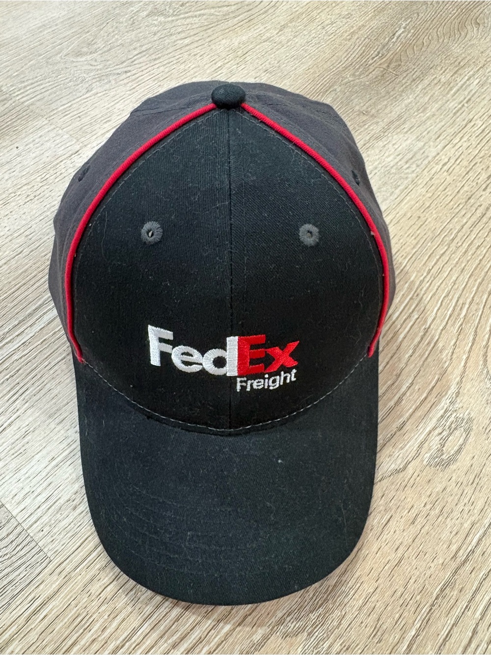 FedEx Freight Embroidered Adjustable Baseball Cap Hat Black Red BDA Cotton